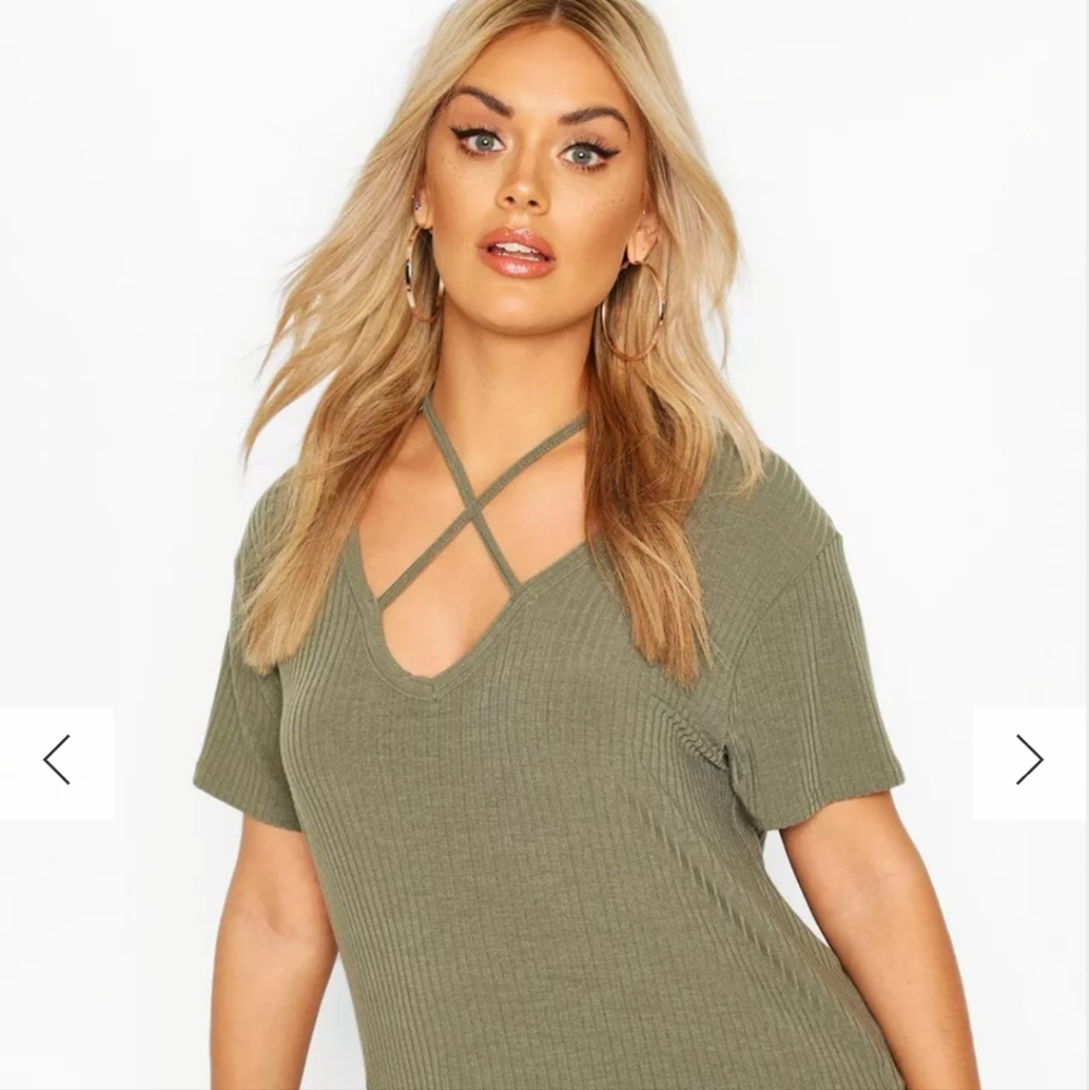 Cross Front Ribbed Shirt